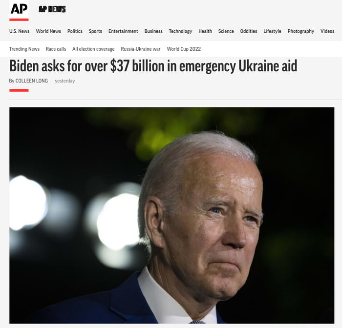 AP: Joe Biden Is Asking Congress To Provide More Than $37 Billion In ...