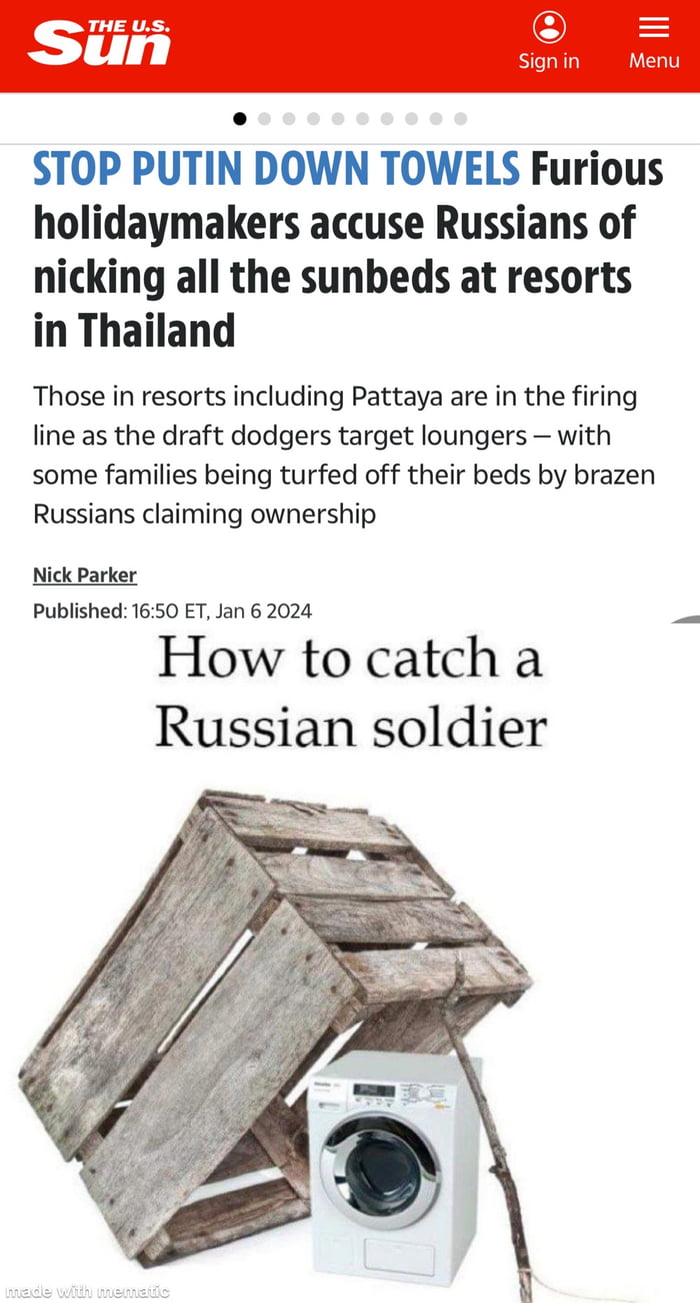 Russians have stolen washing machines, toilets, microwaves, artwork