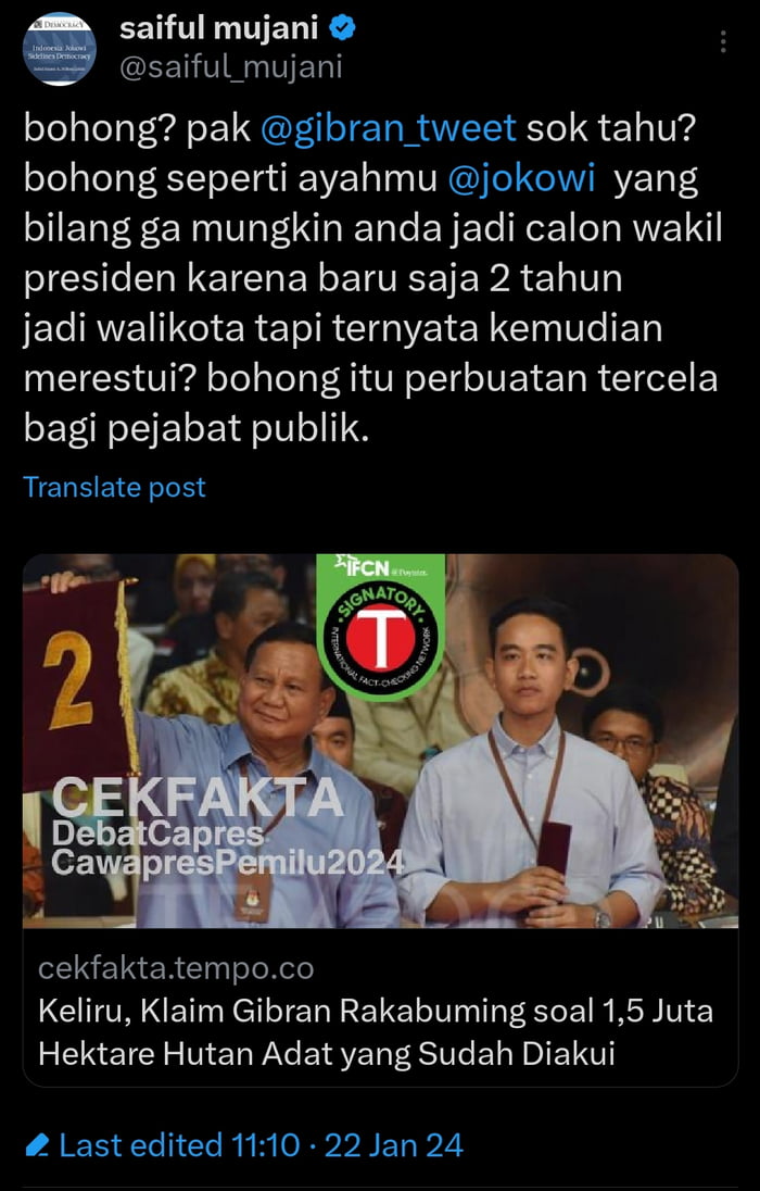 Gak cape2 Fitnah, buat sebar hoax, provokasi, pecahbelah, adudomba ...