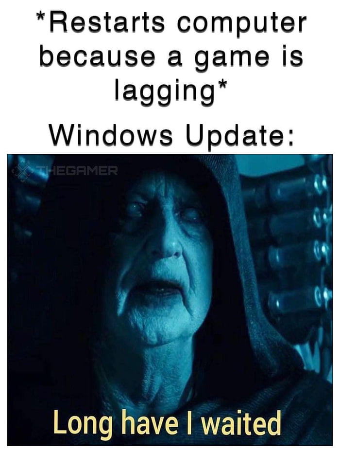 Windows update be like 9GAG