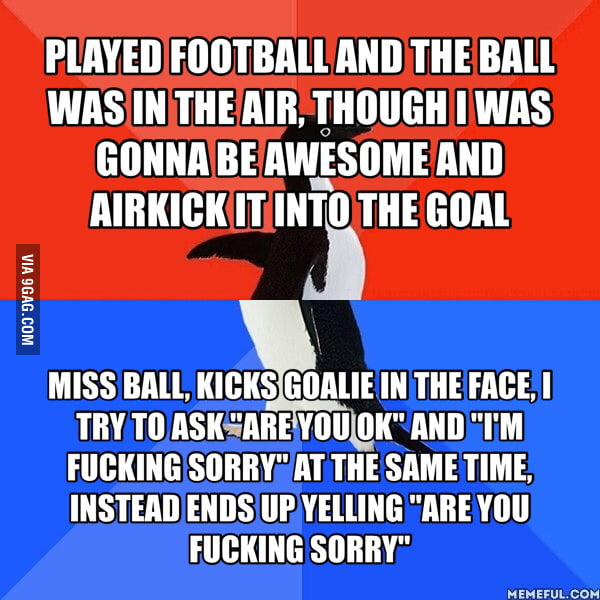 Goalie was choking back tears 9GAG