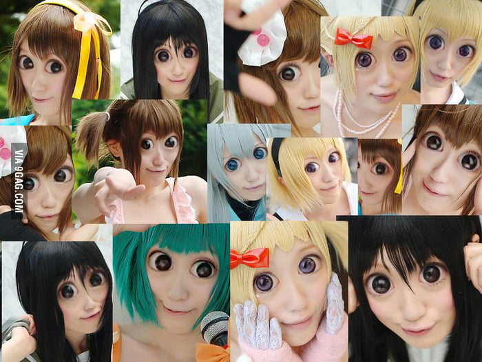 Anime eyes don't really work in real life *~* - 9GAG