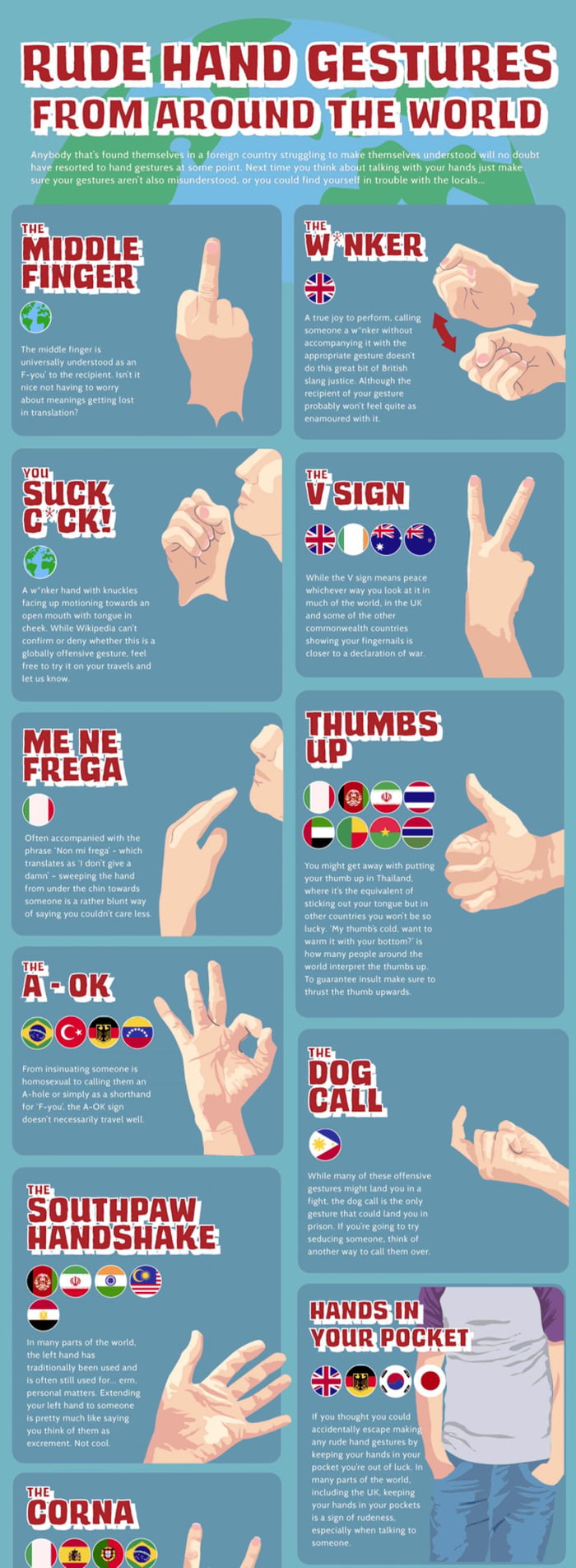 Rude hand gestures from around the world (part 1) - 9GAG