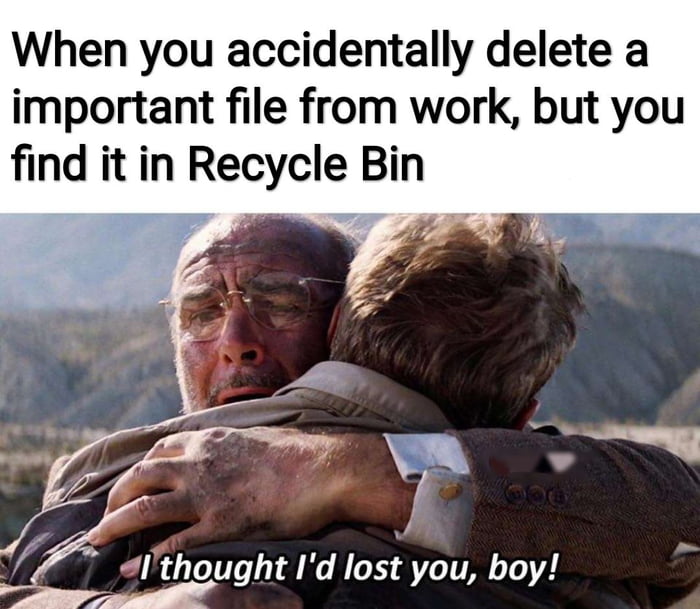 What to do if I shift delete it? 9GAG