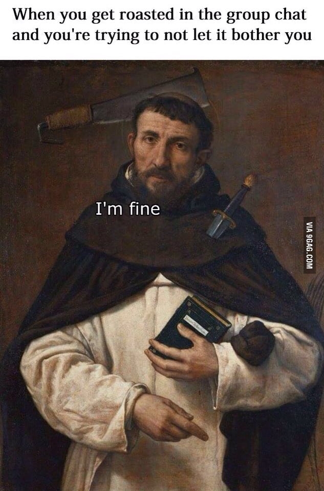 When you get roasted in the group chat… 9GAG