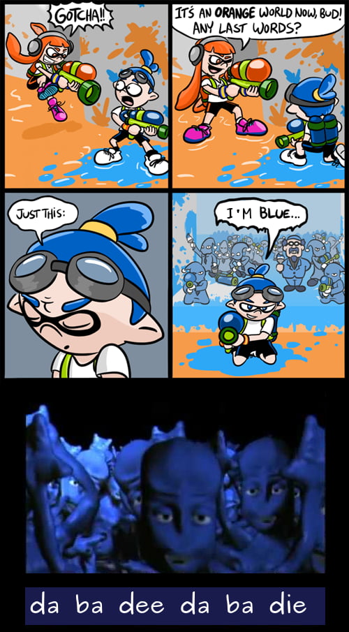 A story about a little guy that lives in a blue world... (Splatoon x ...