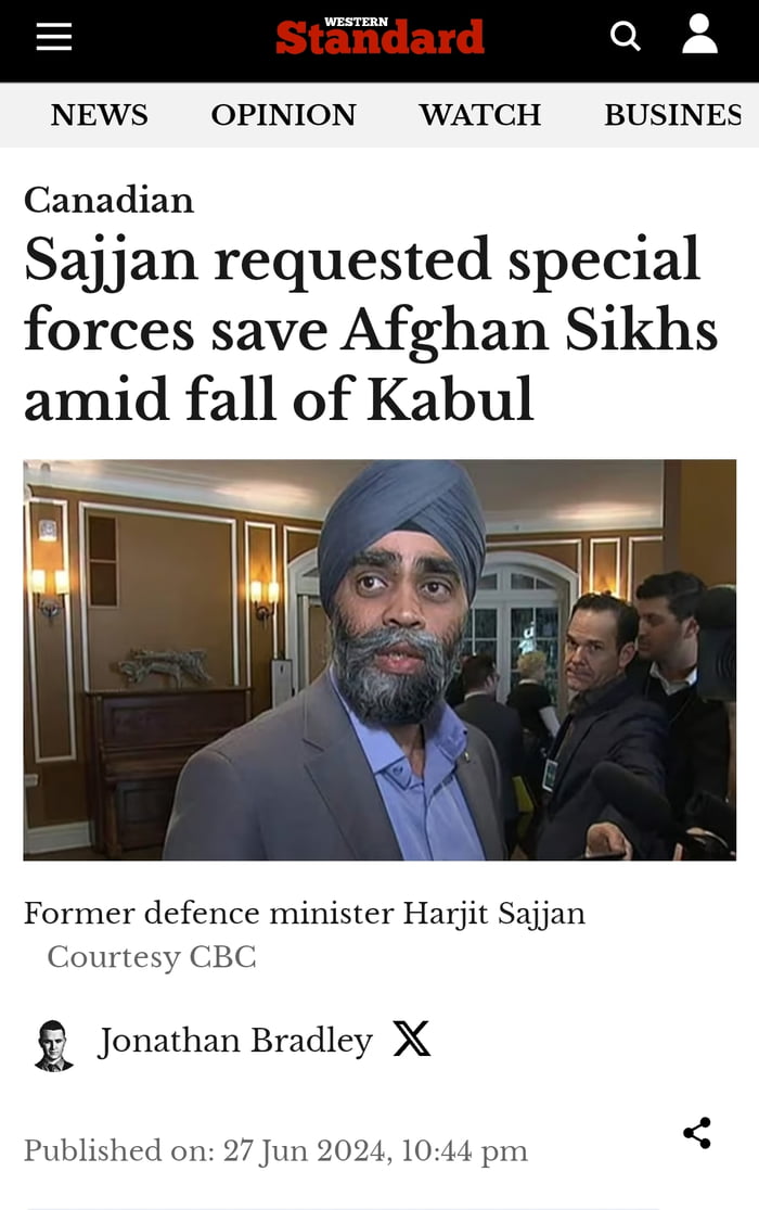 Then Canadian Defence Minister Ordered Canadian Special Forces To ...