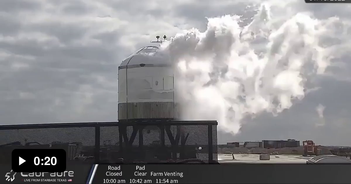18th January 2022 A liquid nitrogen tank explodes at SpaceX's Texas