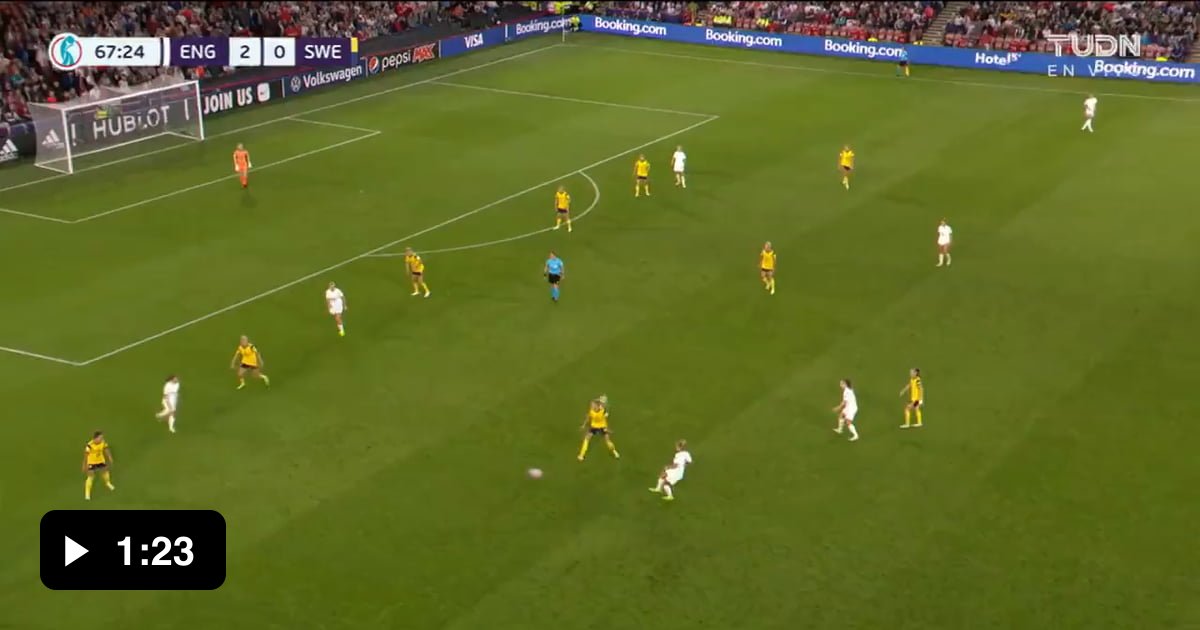 England women player Alessia Russo scores backheel goal against Sweden ...