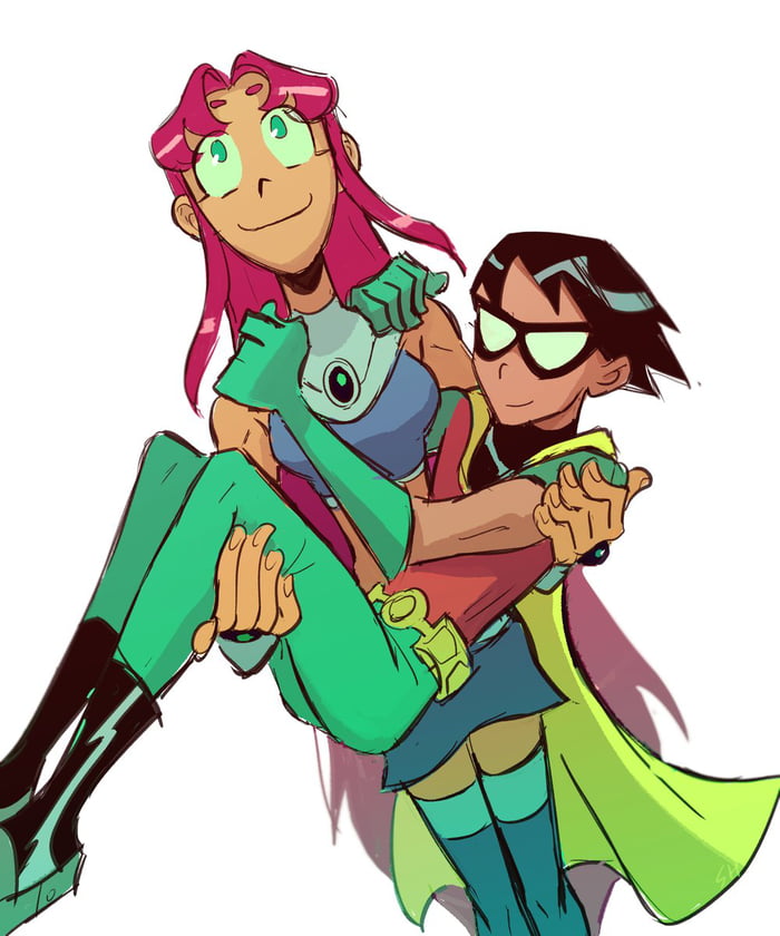 Robin And Starfire Robstar Fanart By Siranea 9gag 4688