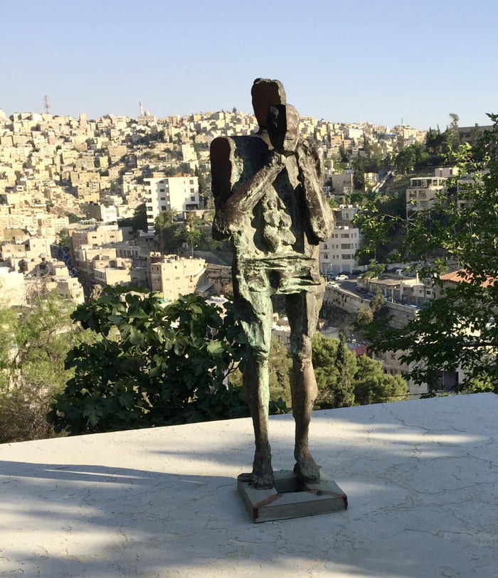Bronze Sculpture with a view of Amman, Jordan 9GAG
