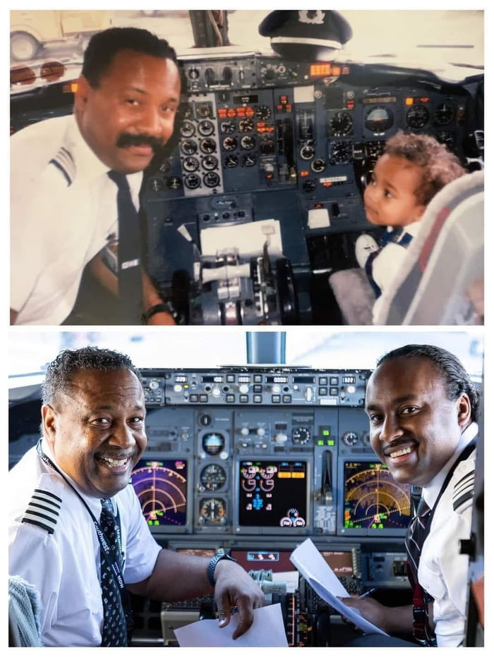 Saudi Pilot 30 years difference of a Saudi pilot and his son (circa. 1994) - 9GAG