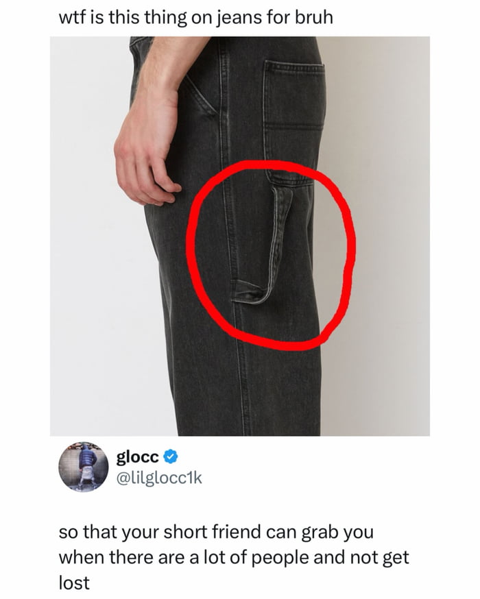 Finally a practical use for that loop on carpenter jeans. My short ...
