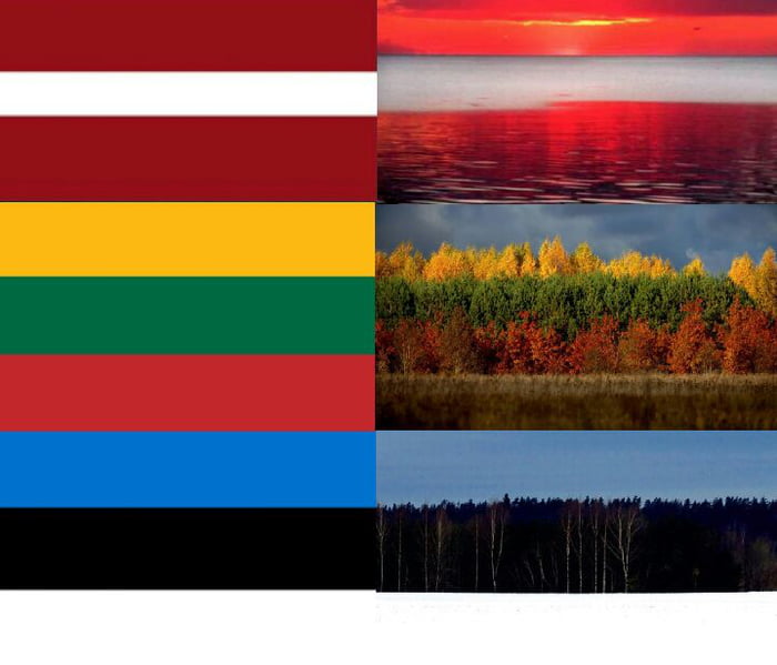service Faktisk Billedhugger Baltic flags in nature. Latvia-Lithuania-Estonia - 9GAG