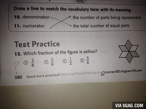Third grader's math homework - 9GAG