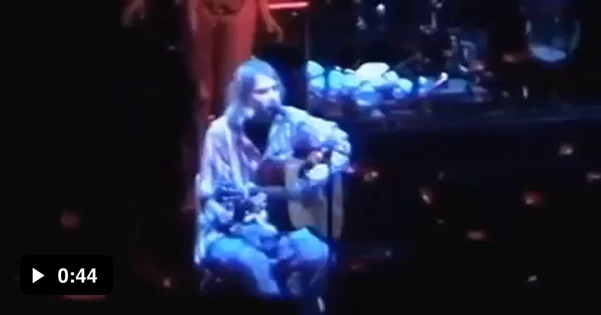 Kurt Cobain stepping in when he sees a woman in the audience being ...