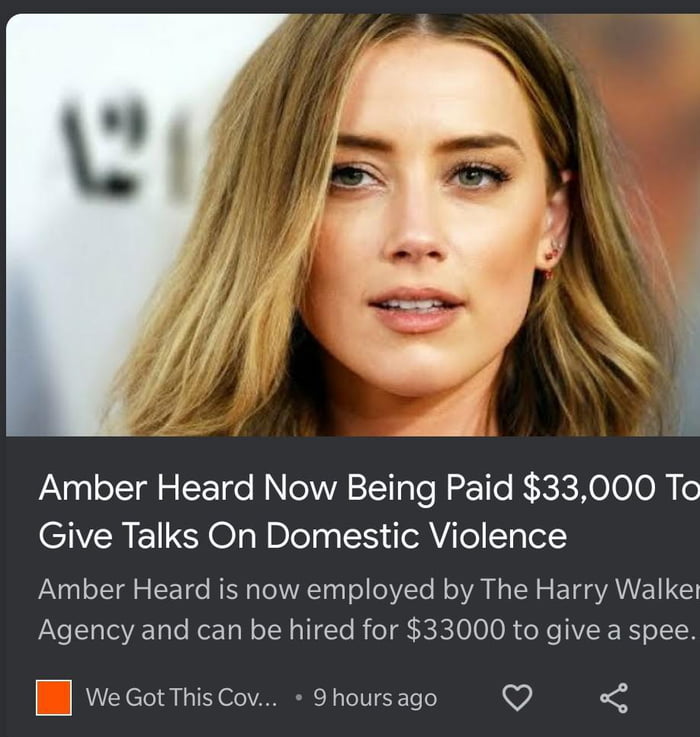 Amber Heard hired for $33,000 per talk in domestic abuse, despite ...