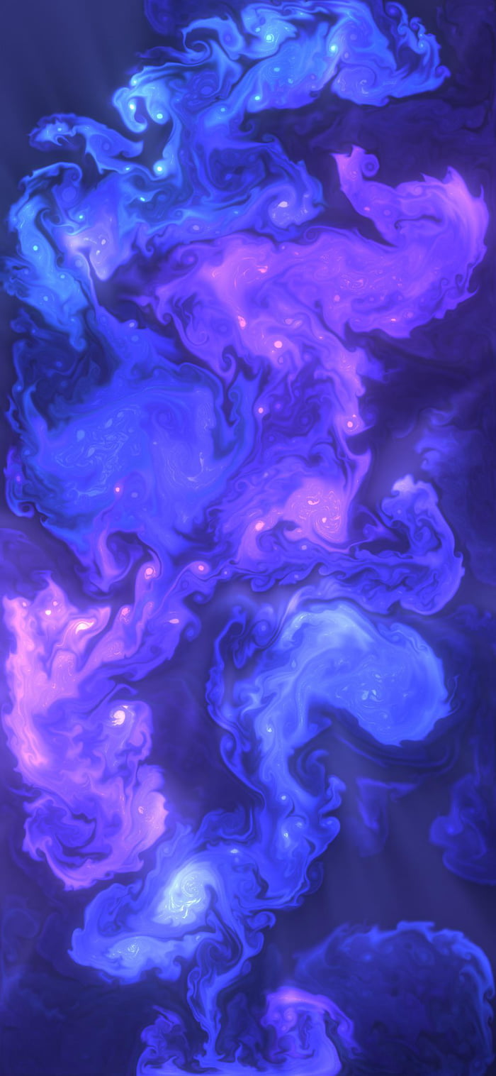 Abstract Blue (made using fluid simulation) - 9GAG