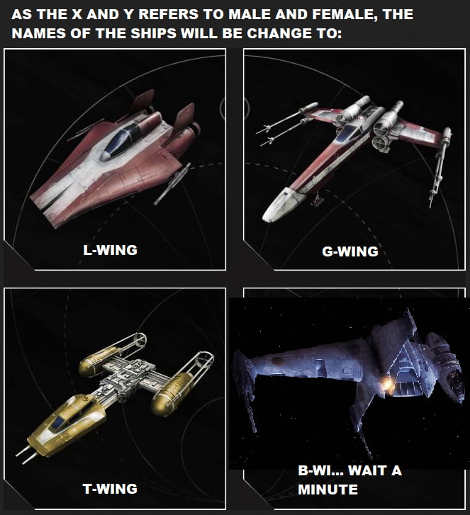 B-WING Was Always Bi... - 9GAG