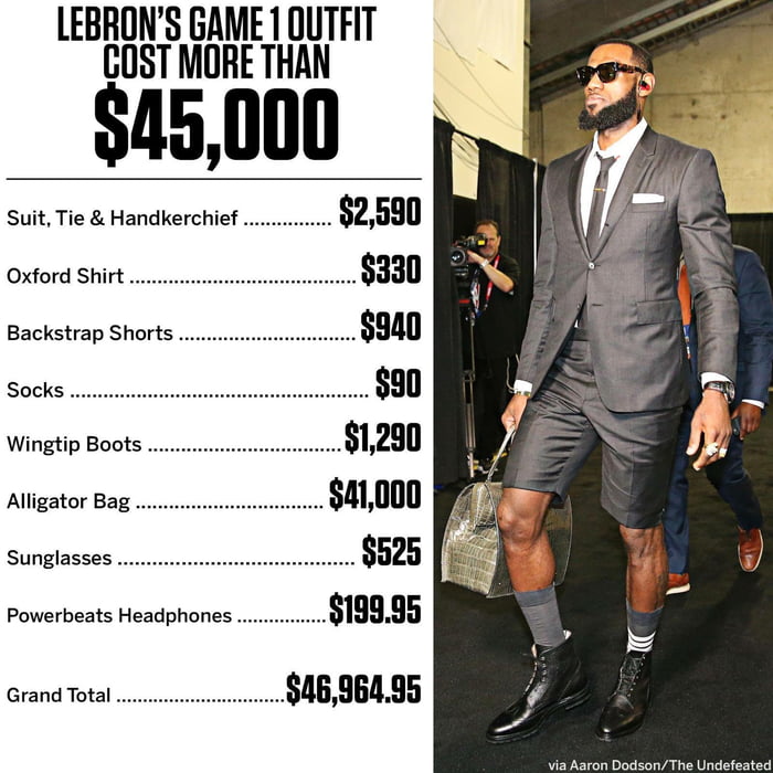 lebron short suit cost