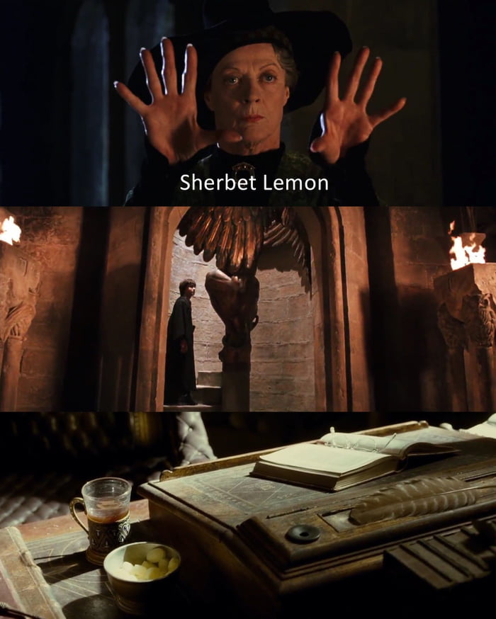 In Harry Potter and the Chamber of Secrets, "Sherbet Lemon" is the