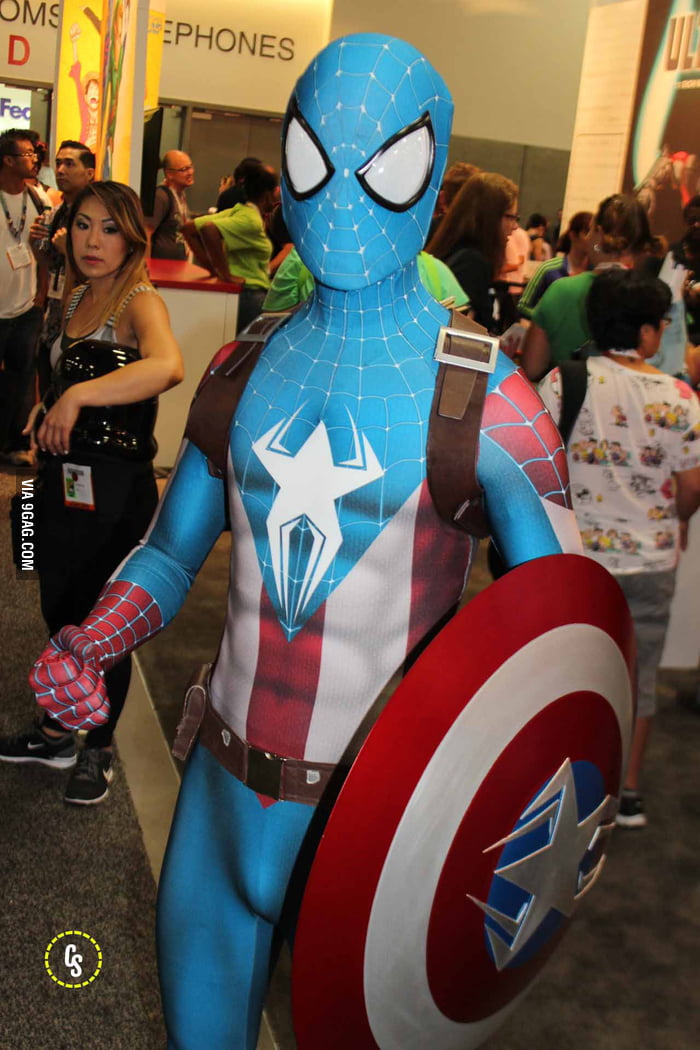 Spider-man/Captain America Crossover Cosplay - 9GAG