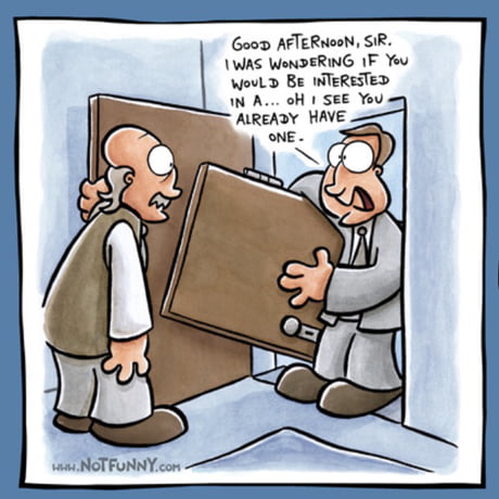 The Occupant Showed The Salesman The Door 9gag