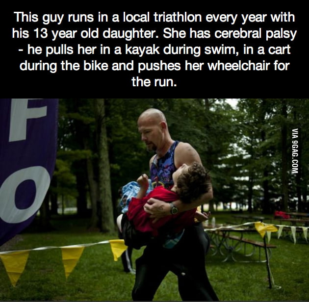 This Guy Runs In A Local Triathlon Every Year With His 13 Year Old