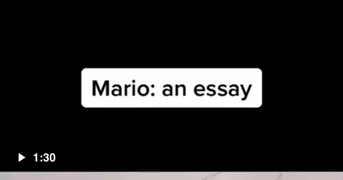 bad essay on mario
