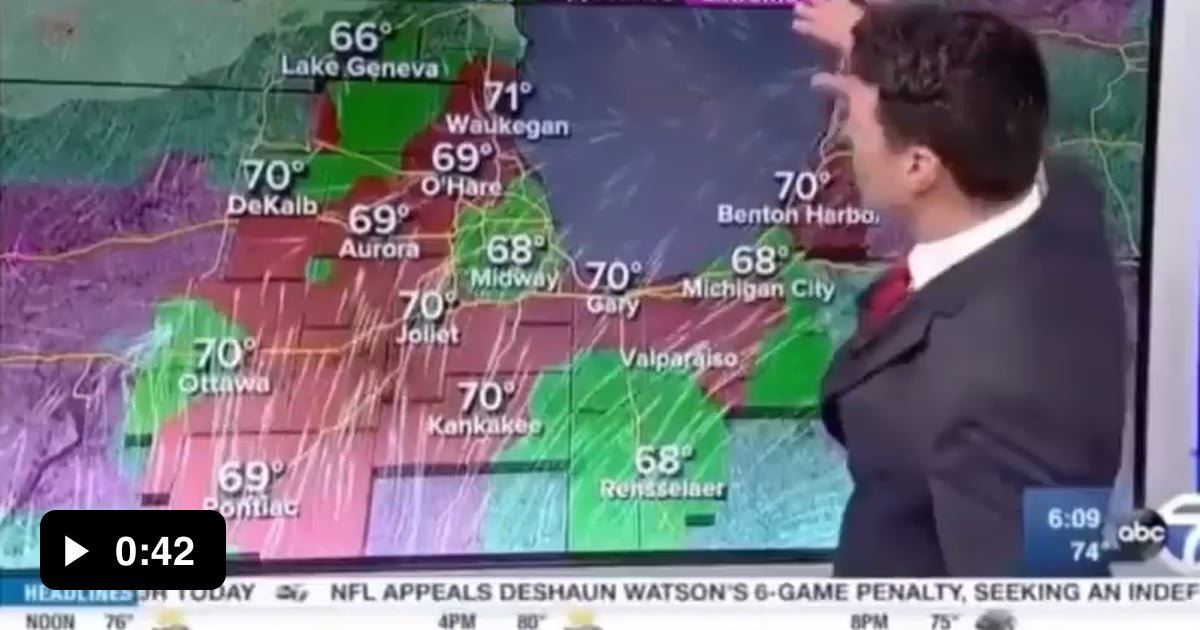 Weatherman discovering his monitor has a touch screen :)) - 9GAG