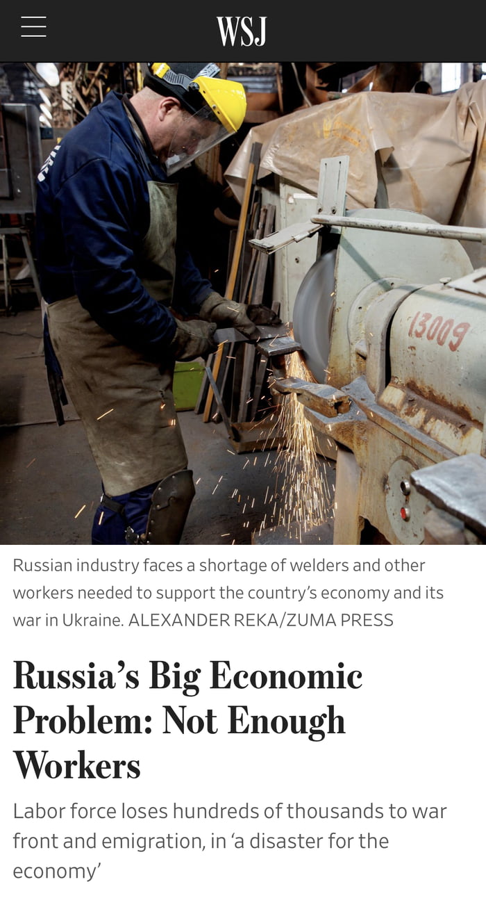 The War In Ukraine Has Fueled Russia’s Worst Labor Crunch In Decades ...