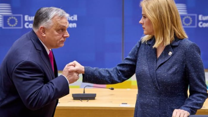 If Looks Could Kill Latvia Pm Silina Vs Orban Gag