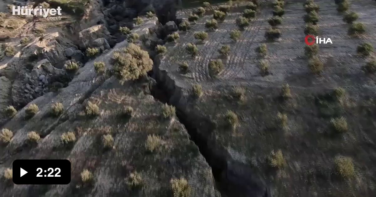 Drone Footage Of The Rift Caused By The Earthquake In Turkey 6th