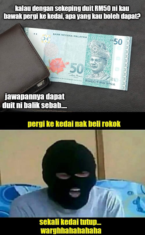 Zaman Sekarang Duit Rm50 Pun Dah Terasa Kecil Nilainya 9gag