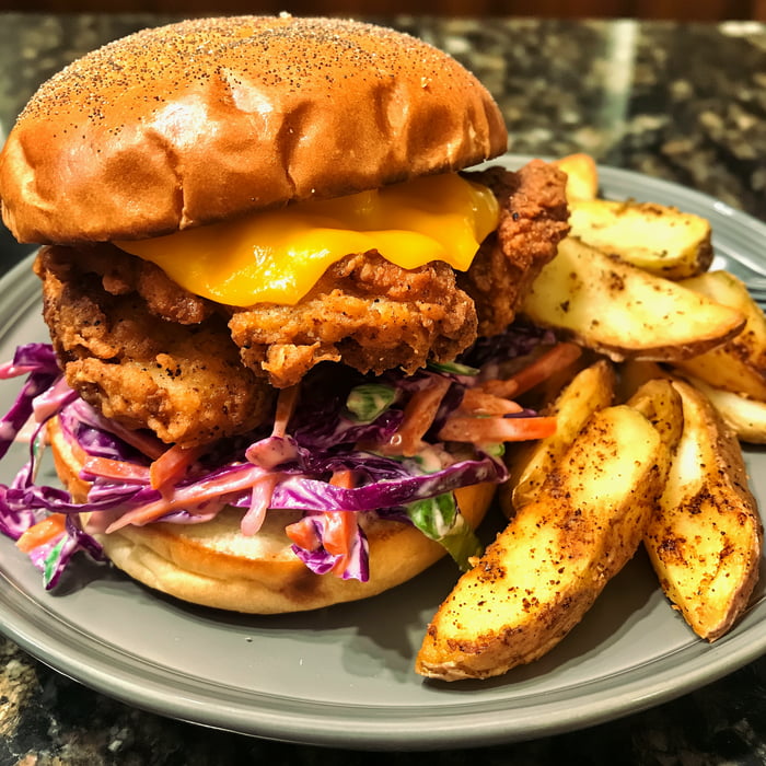 southern-fried-chicken-burger-9gag