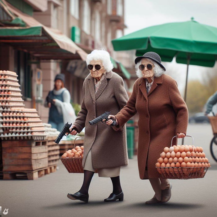 Never underestimate Babushka power and eggs. - 9GAG