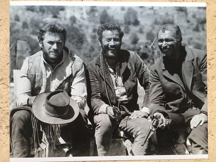 From Left Clint Eastwood Eli Wallach And Lee Van Cleef In Between