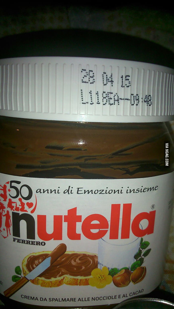 Useless Thing 167 Expiration Date On Nutella Jars 9GAG