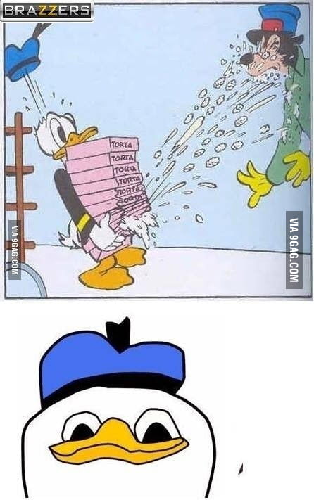 donald duck face meme