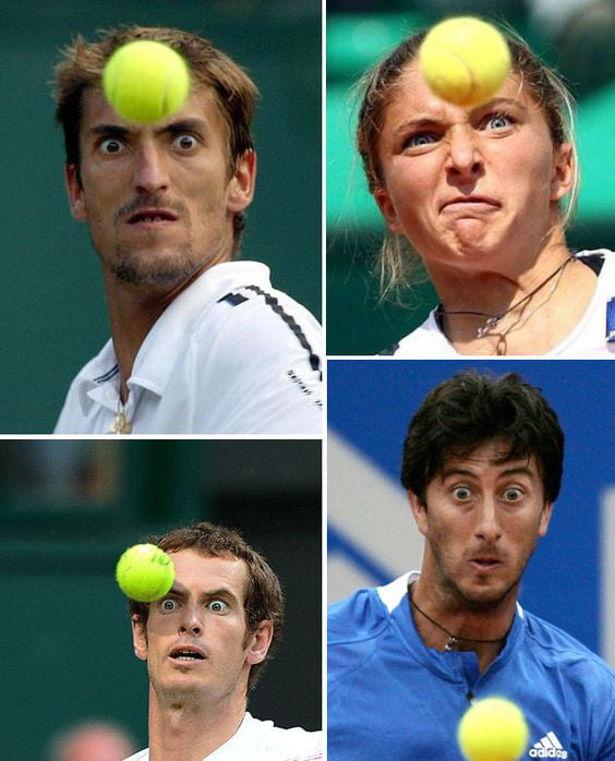 This Close Up Of Tennis Players Looks Like They Are Trying To Harness Telekinetic Power 9gag