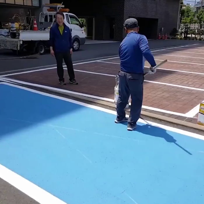 Painting A Handicap Parking Spot Free Hand 9GAG