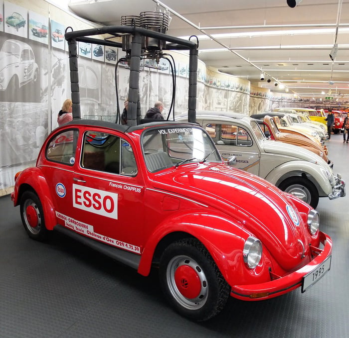 A Vw Beetle Modified To Be Used Under A Hot Air Balloon Gag