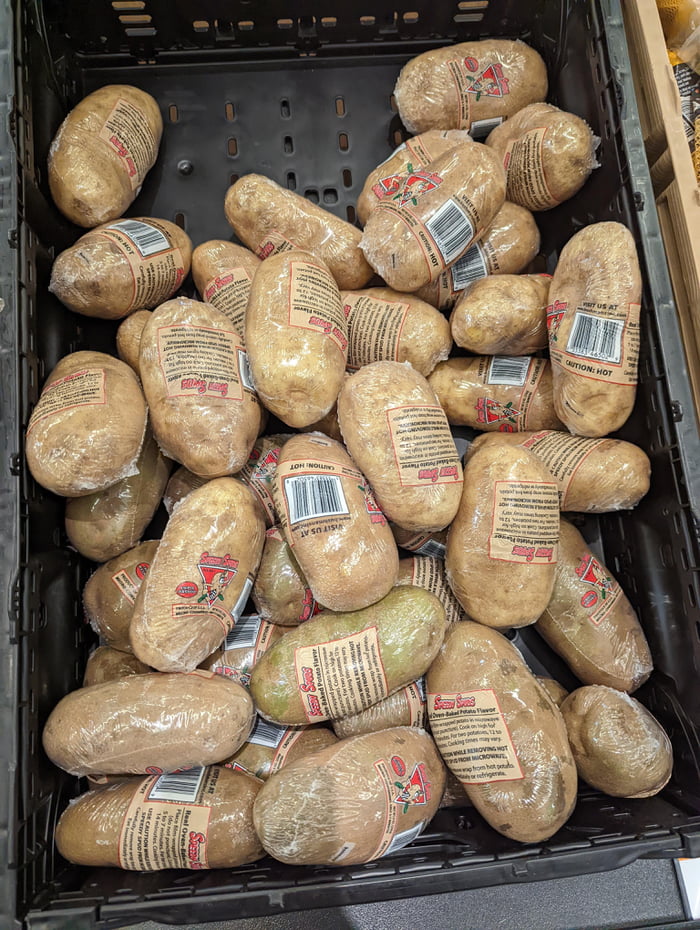 These potatoes at Walmart are being sold individually wrapped. 9GAG