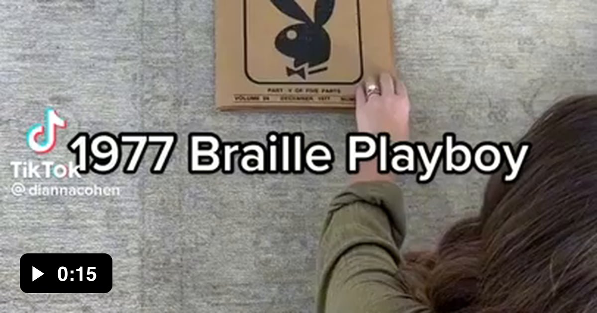 There were Braille Playboy magazines funded by the National Library