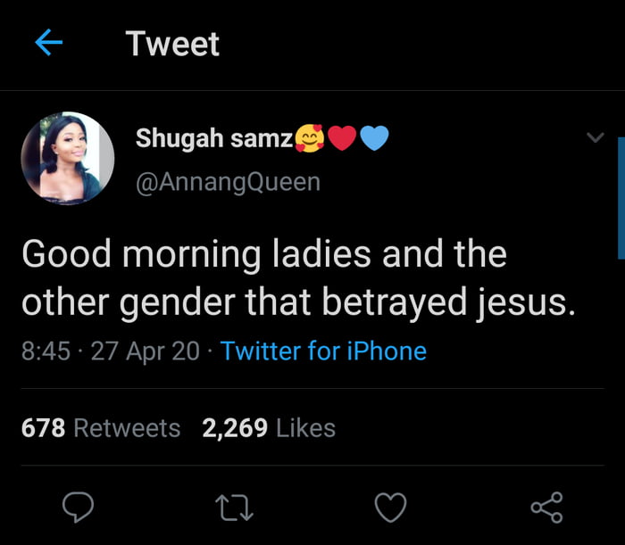 Good Morning Men And The Other Gender That Jesus Was Not 9gag