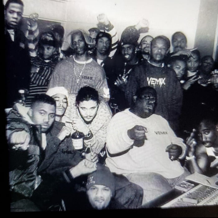 gnist overrasket Våd Rare photo of some of the best East Coast/West Coast rappers together - 9GAG
