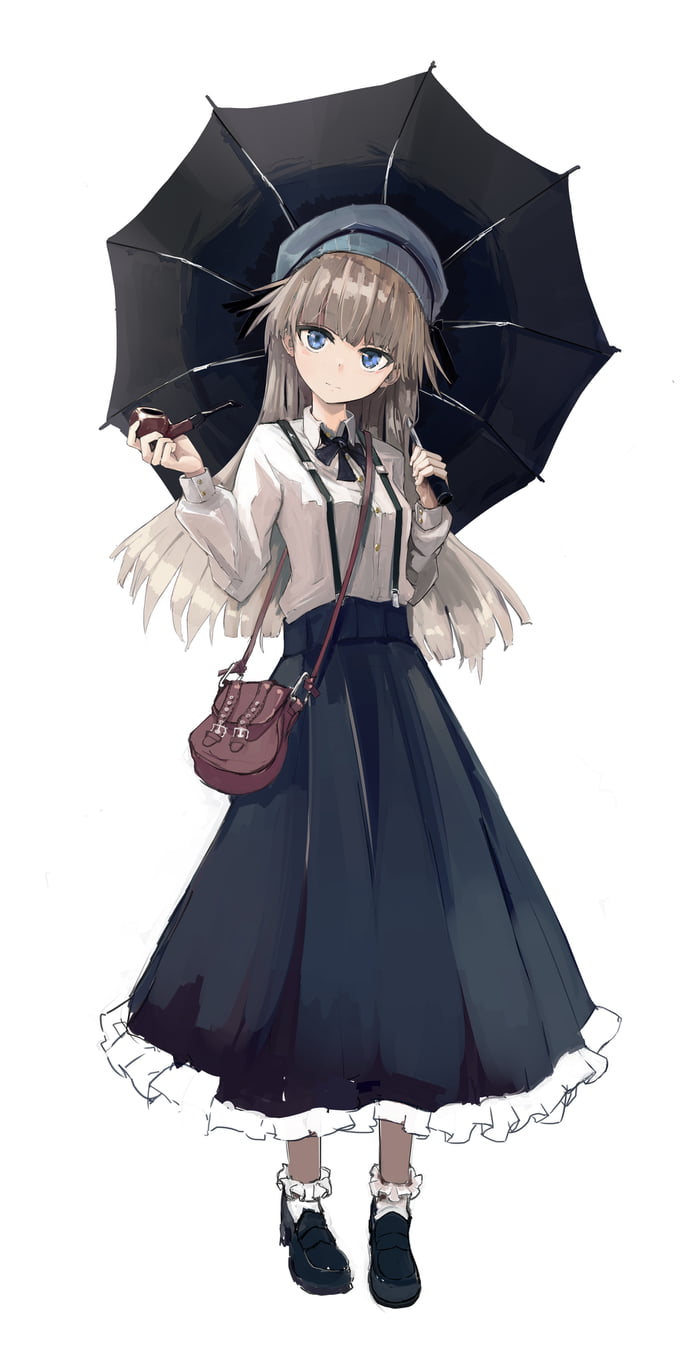 Cute Detective Anime Girl Stock Illustration 1305455476  Shutterstock