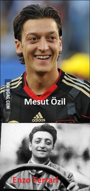 Mesut Ozil Looks Like Enzo Ferrari 9gag