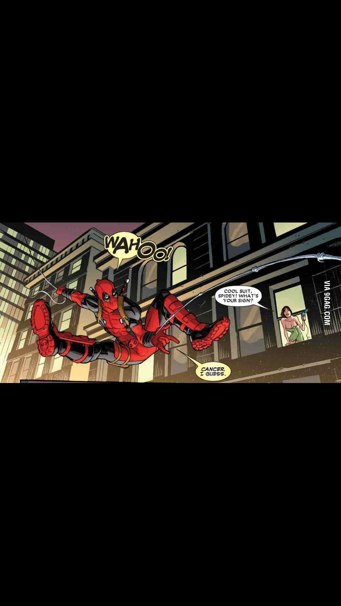 Explaining deadpool is not spiderman then he does this - 9GAG