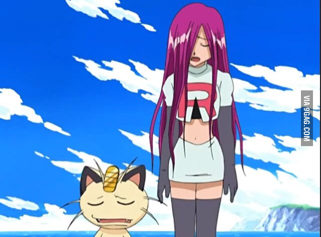 Jessie from team rocket with her hair down - Funny.